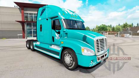 La piel TUM en el tractor Freightliner Cascadia para American Truck Simulator