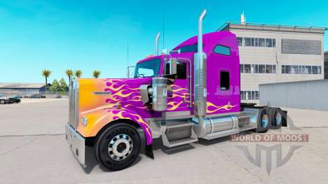 La piel de California Llamas en el camión Kenwor para American Truck Simulator