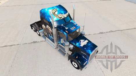 La piel de Jurassic World camión Kenworth W900 para American Truck Simulator