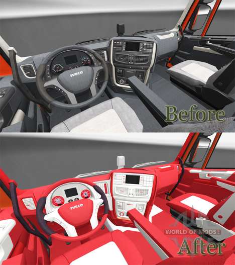 El Bayern de interior para Iveco Hi-Way para Euro Truck Simulator 2