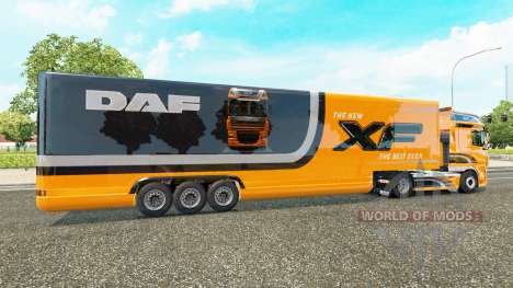 Semi-remolque frigorífico camión DAF XF para Euro Truck Simulator 2