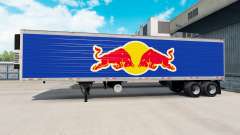 La piel de Red Bull en el semirremolque-el refrigerador para American Truck Simulator