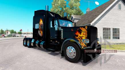 Ghost Rider de la piel para el camión Peterbilt 389 para American Truck Simulator