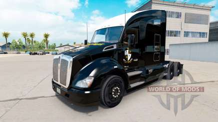 Piel negra Port Vale en un Kenworth tractor para American Truck Simulator