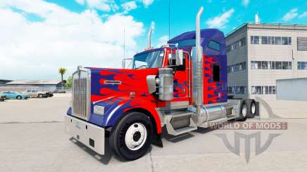 La piel de Optimus Prime camión Kenworth W900 para American Truck Simulator