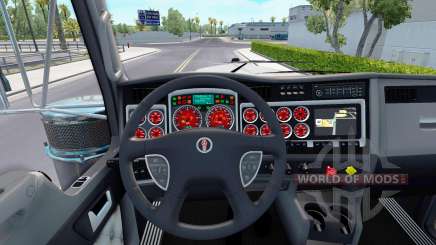 El color rojo de los dispositivos tienen un Kenworth W900 para American Truck Simulator