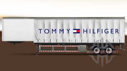 La piel de Tommy Hilfiger en una cortina semi-remolque para American Truck Simulator