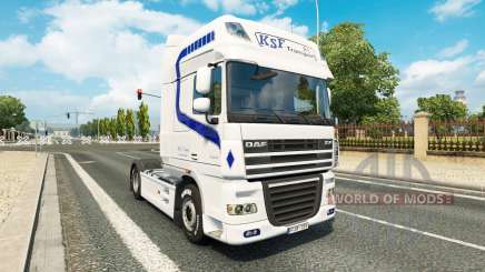 KSF Transporte skin for DAF truck para Euro Truck Simulator 2