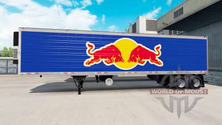 La piel de Red Bull en el semirremolque-el refrigerador para American Truck Simulator