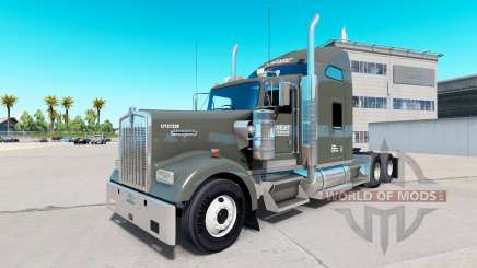 La piel de Caballero camión Refrigerado Kenworth W900 para American Truck Simulator