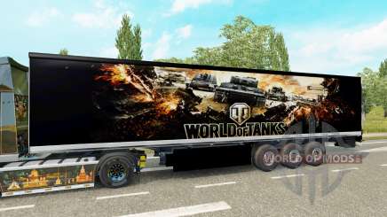 La piel de World of Tanks en el remolque para Euro Truck Simulator 2