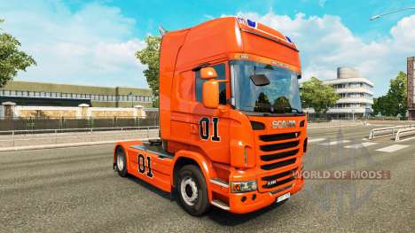 La piel de Hazzard v2.0 camión Scania para Euro Truck Simulator 2