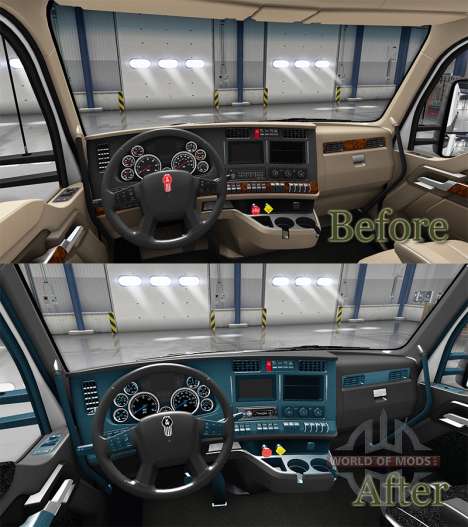 Interior de la Esfera Azul para Kenworth T680 para American Truck Simulator