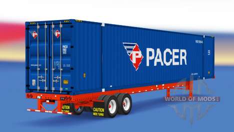 Semirremolque contenedor de Pacer para American Truck Simulator