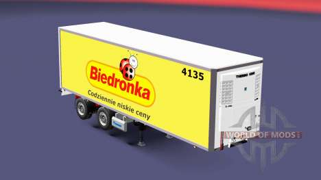 Semitrailer el refrigerador Corona Biedronka para Euro Truck Simulator 2