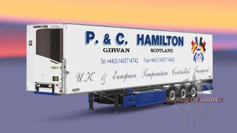 Semi-remolque frigorífico Chereau P. & C. Hamilt para Euro Truck Simulator 2