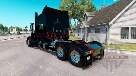 Piel Negro SR en el camión Peterbilt 389 para American Truck Simulator