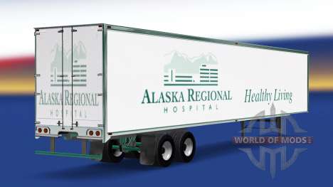La piel de Alaska Hospital Regional en el remolq para American Truck Simulator