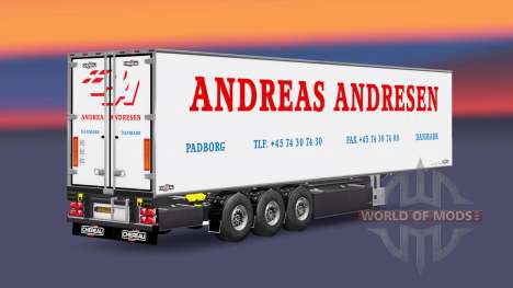 Semi-remolque frigorífico Chereau Andreas Andres para Euro Truck Simulator 2