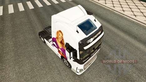 Jennifer Lawrence piel para camiones Volvo para Euro Truck Simulator 2