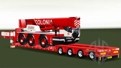 Baja de barrido con un camión de carga de la grú para Euro Truck Simulator 2
