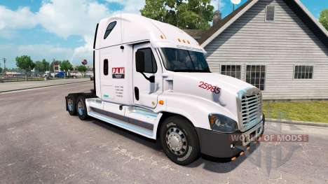 Скин P. A. M. Transporte2 на Freightliner Cascad para American Truck Simulator