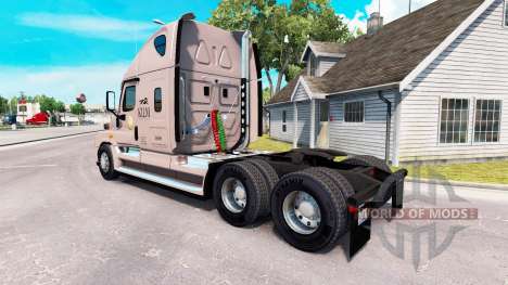 Скин KLLM Transporte на Freightliner Cascadia para American Truck Simulator