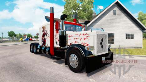 Harley Quin piel para el camión Peterbilt 389 para American Truck Simulator