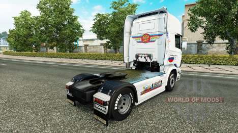 Rusia Blanca de la piel para el camión Scania para Euro Truck Simulator 2