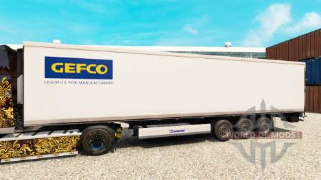 La piel Gefco para la semi-refrigerados para Euro Truck Simulator 2
