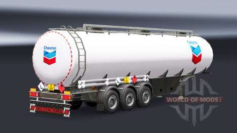 La piel de Chevron de combustible semi-remolque para Euro Truck Simulator 2