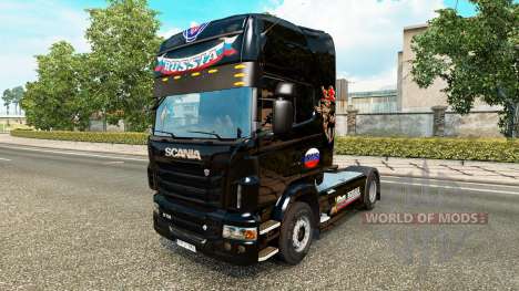 Piel de Rusia Negro en el tractor Scania para Euro Truck Simulator 2