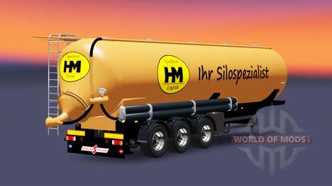 El semirremolque tanque HM Spedition & Logistik para Euro Truck Simulator 2