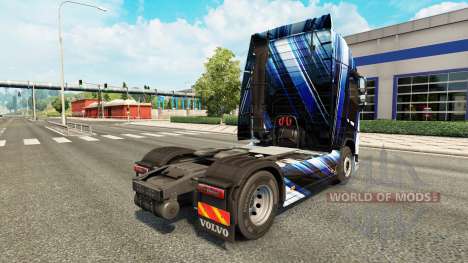 Las Rayas azules de la piel para camiones Volvo para Euro Truck Simulator 2