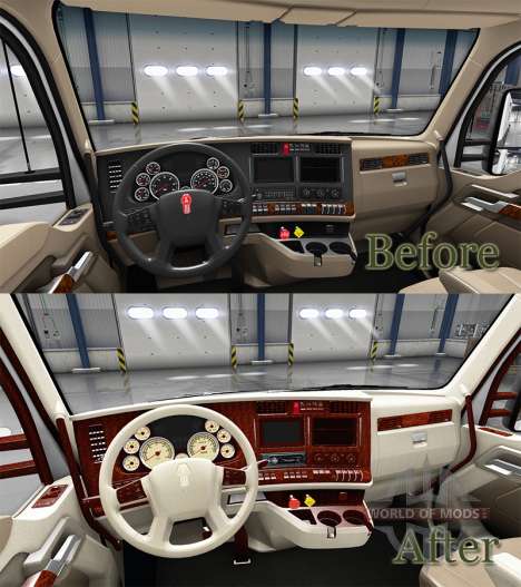 El interior es Retro Marcado para Kenworth T680 para American Truck Simulator