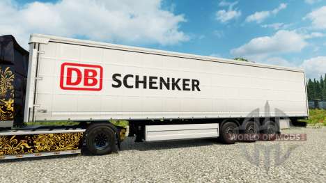 DB Schenker skin for trailers para Euro Truck Simulator 2