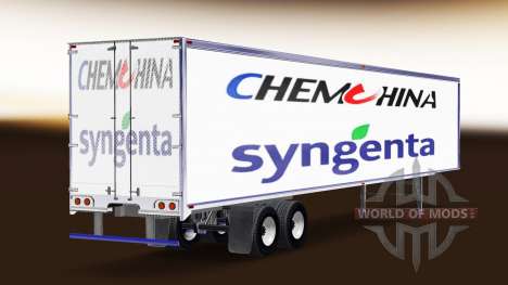 La piel ChemChina Y Syngenta en el remolque para American Truck Simulator