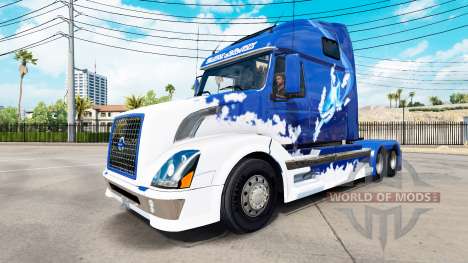 Azul de piel de Tiburón para camiones Volvo VNL  para American Truck Simulator