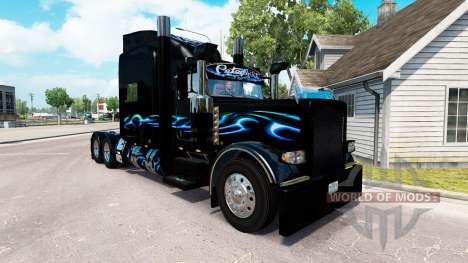 Bluesway de la piel para el camión Peterbilt 389 para American Truck Simulator