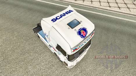 Rusia Blanca de la piel para el camión Scania para Euro Truck Simulator 2