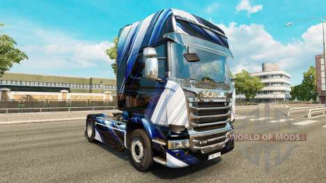 Las Rayas azules de la piel para Scania camión para Euro Truck Simulator 2