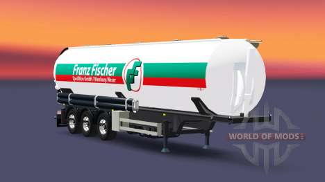 The semitrailer tanque de Franz Fischer para Euro Truck Simulator 2