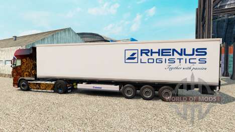 La piel Rhenus Logistics para la semi-refrigerad para Euro Truck Simulator 2