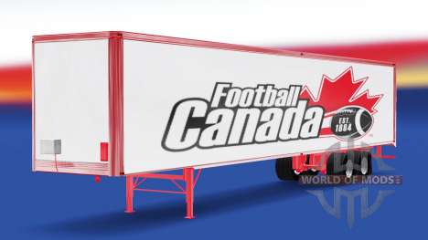 La piel de Fútbol de Canadá en el remolque para American Truck Simulator