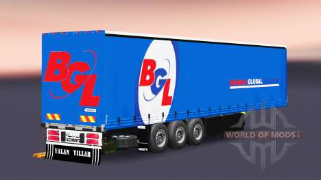 Cortina semi-remolque Schmitz Cargobull BGL para Euro Truck Simulator 2
