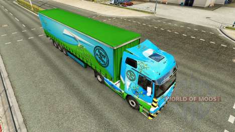 La piel de Ir Verde para tractor Mercedes-Benz para Euro Truck Simulator 2