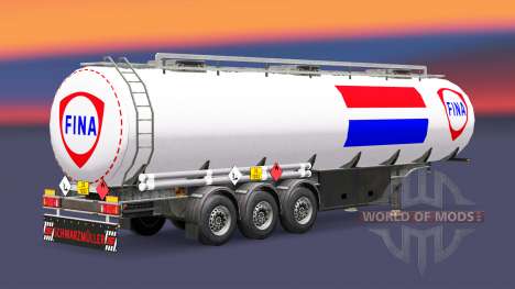 La piel Fina de combustible semi-remolque para Euro Truck Simulator 2