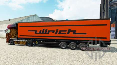 La piel Ullrich en el semirremolque-el refrigera para Euro Truck Simulator 2
