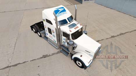 Скин Postal de los Estados unidos на Kenworth W9 para American Truck Simulator