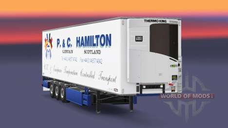 Semi-remolque frigorífico Chereau P. & C. Hamilt para Euro Truck Simulator 2